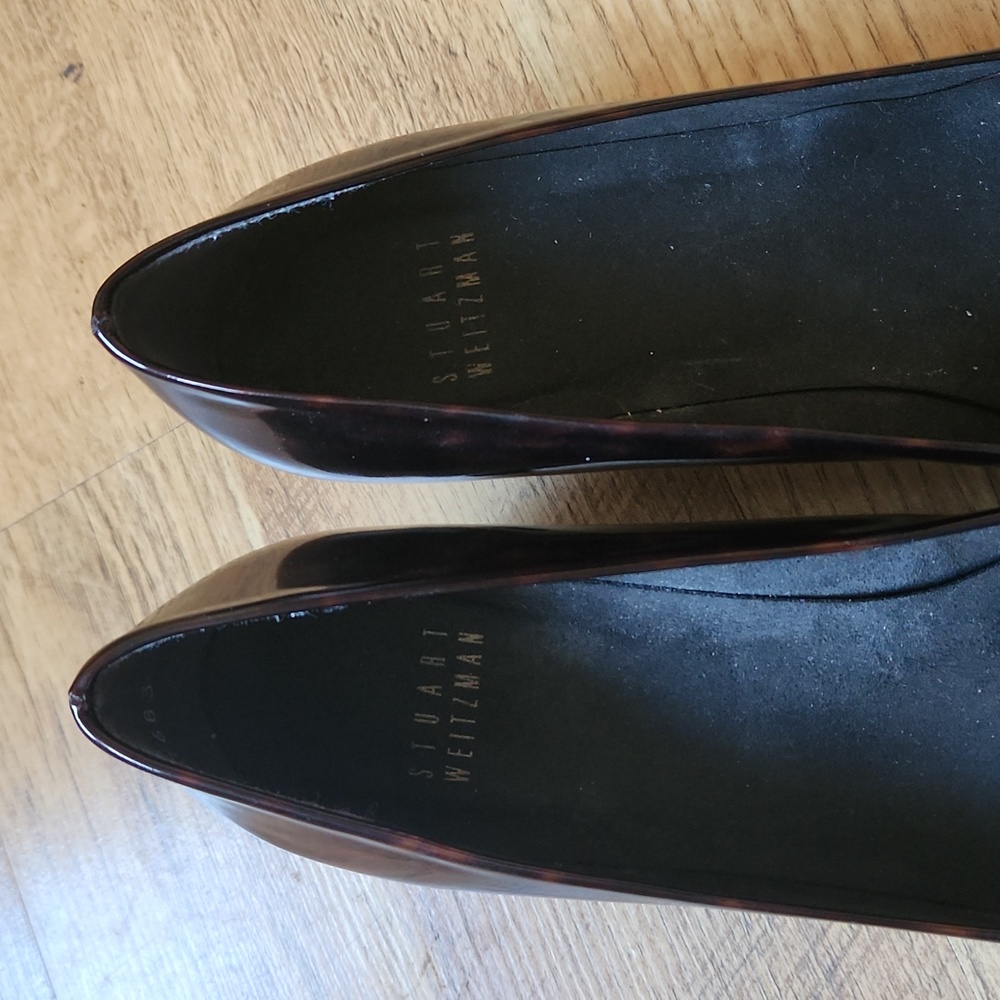 Stuart Weitzman Sonata Tortoise Shell Kitten Heel… - image 8